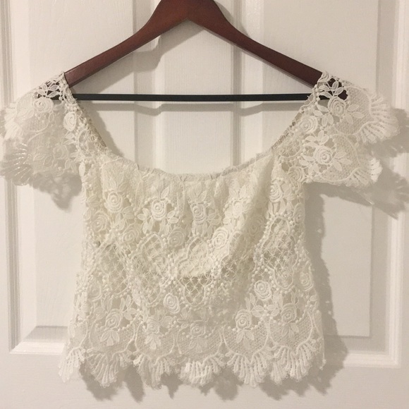 La Hearts Tops - L.A. HEARTS Crop Top Crochet